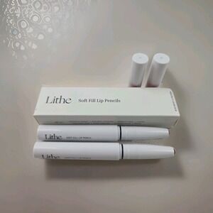 Lithe Soft Fill Lip Pencils Duo Set in Shades Dusk & Scarlet Full Size NIB Liner